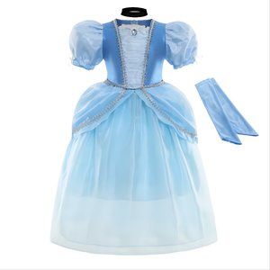 Cinderella Dress Princess Costume | Enchanting Girls' Halloween Fantasy Attire